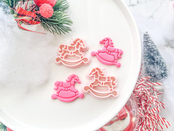 Christmas Rocking Horse Polymer Clay Cutter